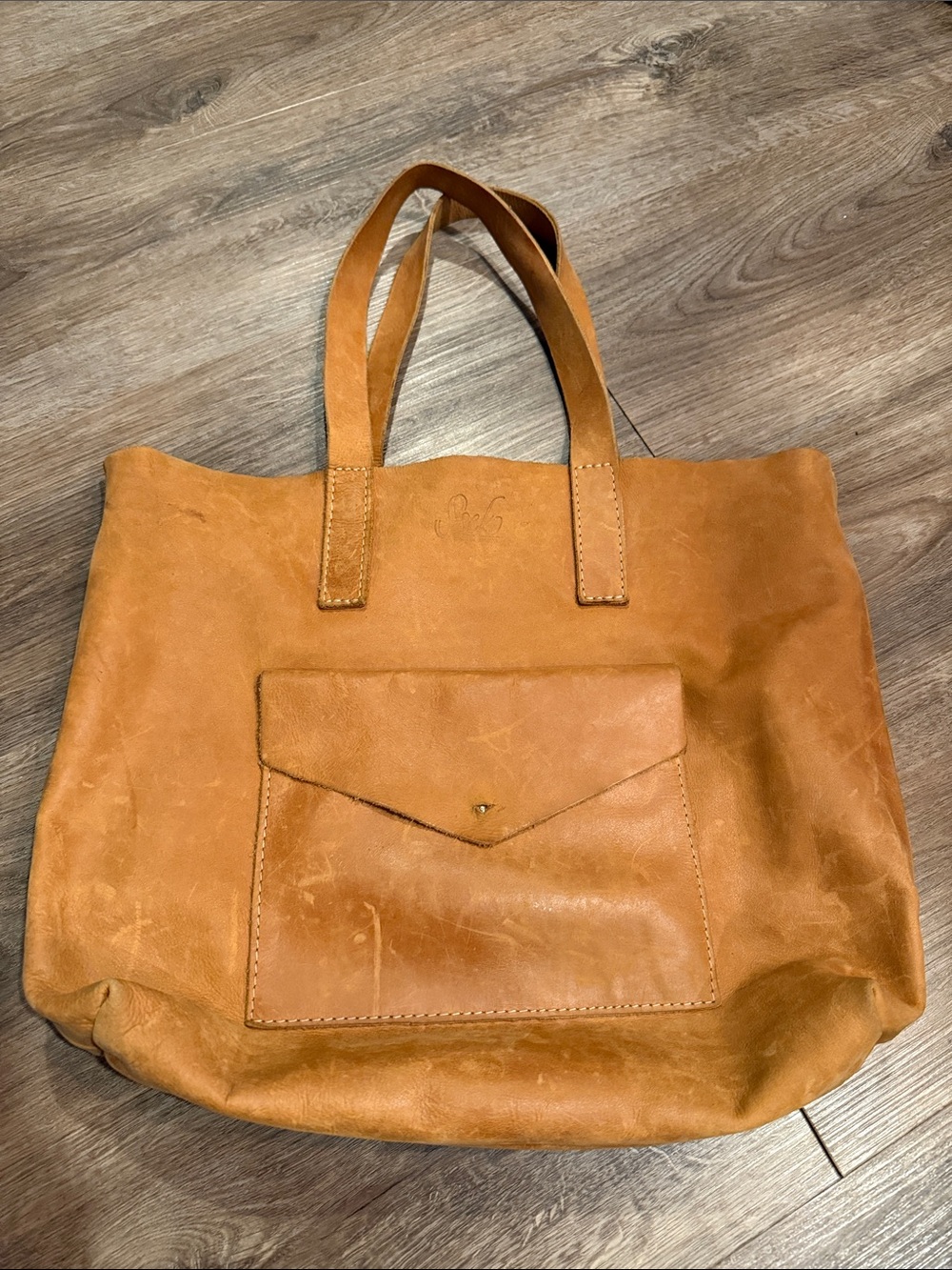 Sseko Light Brown Leather Shoulder Bag